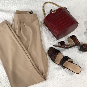 Lulus Tan High Waisted Trousers